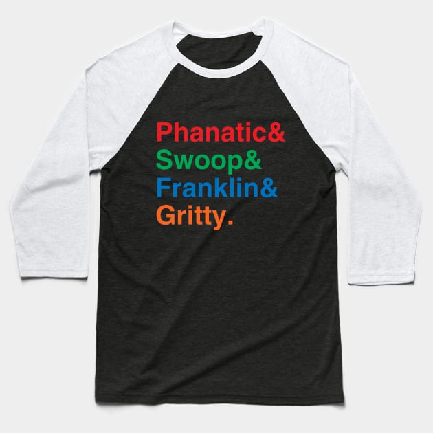 Philly Mascots List Baseball T-Shirt by GloopTrekker